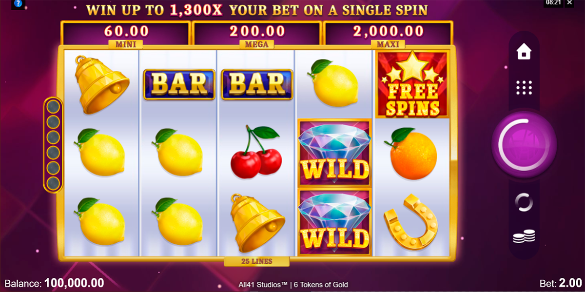 6 Tokens Of Gold Slot