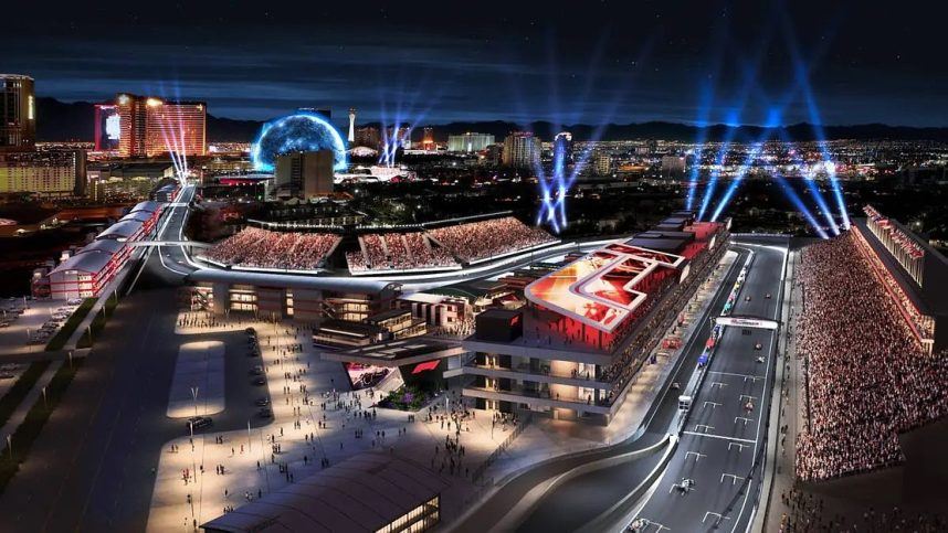 Las Vegas Grand Prix circuit rendering